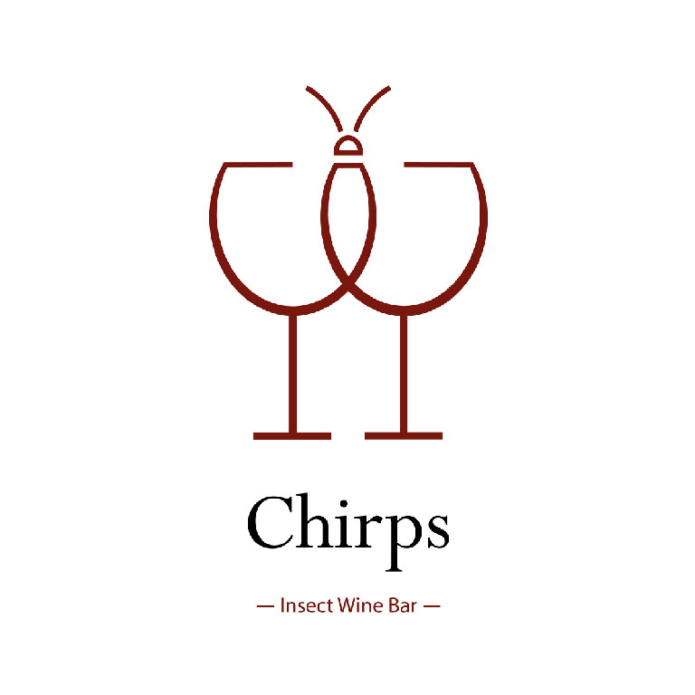 insect wine bar logo design