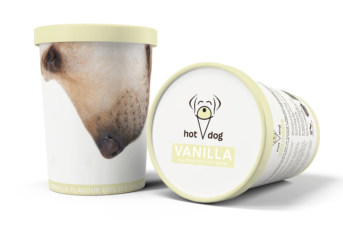 dog ice cream packaging by melissa carne design