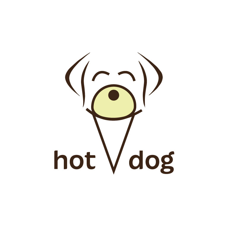 dog ice cream logo design