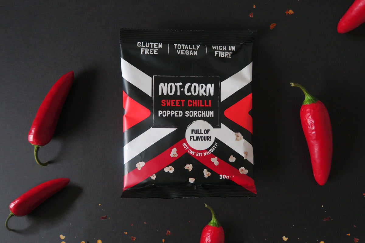 not.corn snack packaging design
