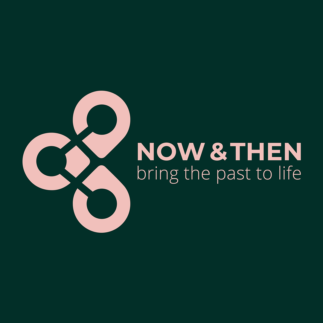 now and then logo design and mark