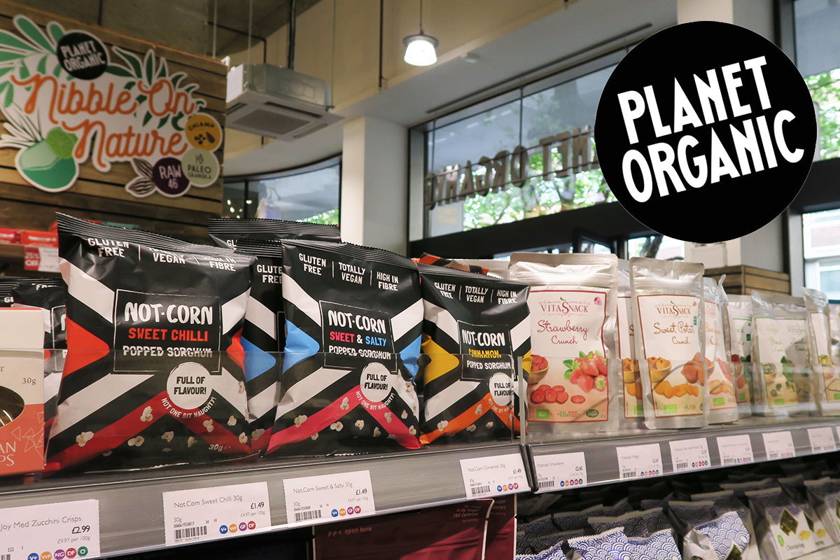 snack packaging in planet organic