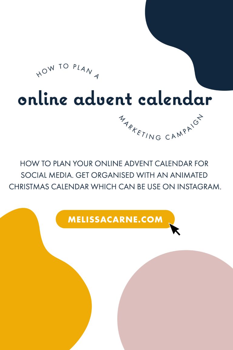 How to plan your online advent calendar Melissa Carne Design