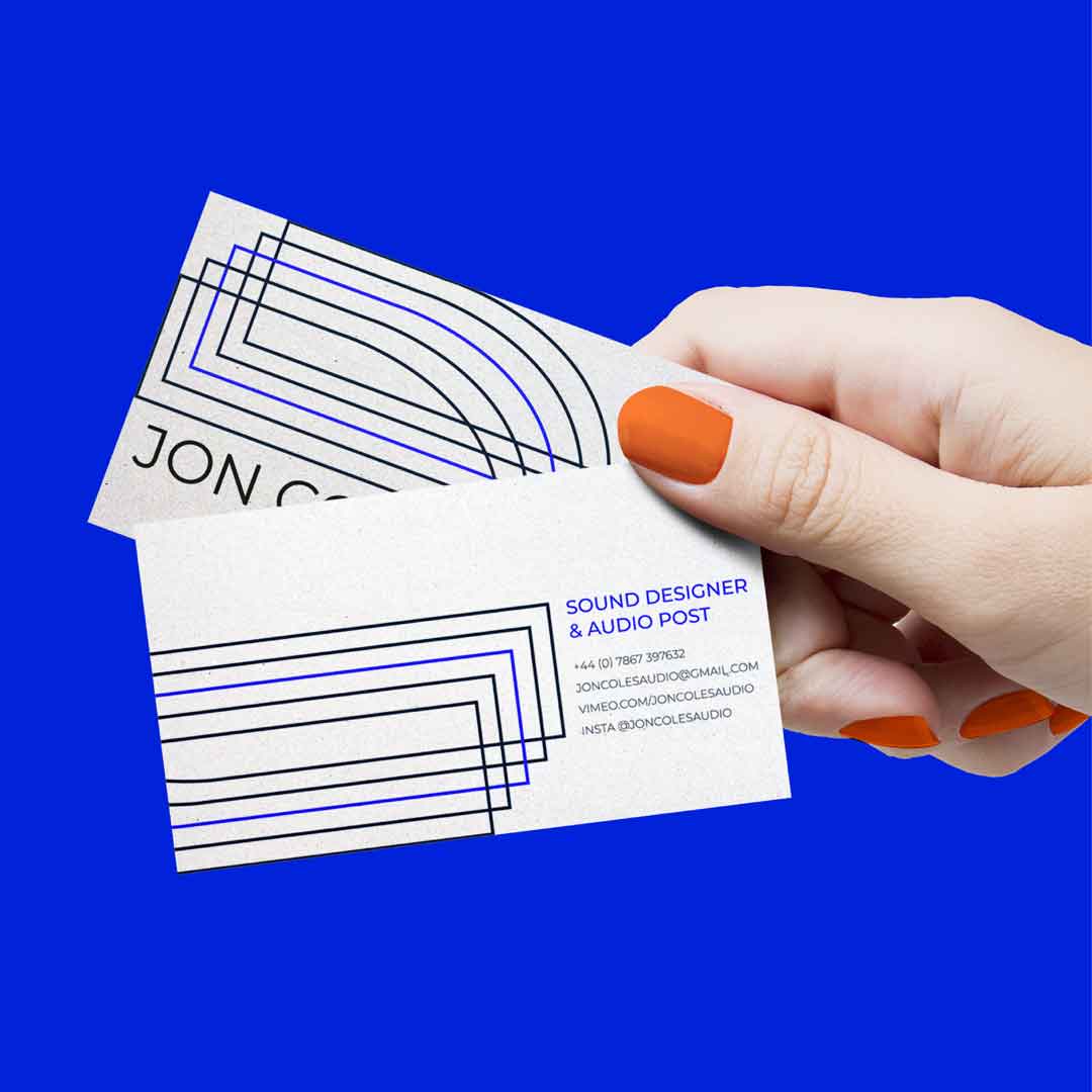 brand design concept on business card